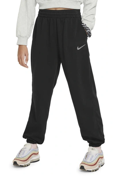 Nike Sportswear Big Kids' (girls') Dri-fit Loose Fleece Jogger Pants In Black