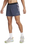 Nike Men's Trail Second Sunrise Dri-fit 5" Brief-lined Running Shorts In Blue