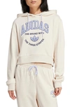 Adidas Originals Vrct Lifestyle Cotton Graphic Hoodie In Wonder White