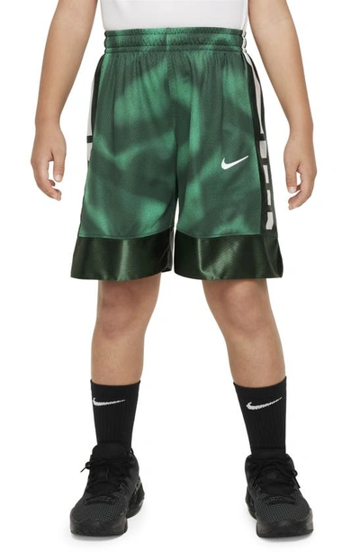 Nike Dri-fit Elite 23 Big Kids' (boys') Basketball Shorts In Fir/white