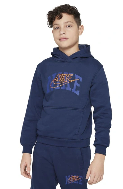 Nike Sportswear Club Fleece Big Kids' Pullover Hoodie In Blue