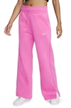 Nike Women's  Sportswear Phoenix Fleece High-waisted Wide-leg Sweatpants In Red