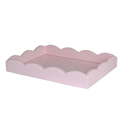 Addison Ross Ltd Pale Pink Small Lacquered Scalloped Tray