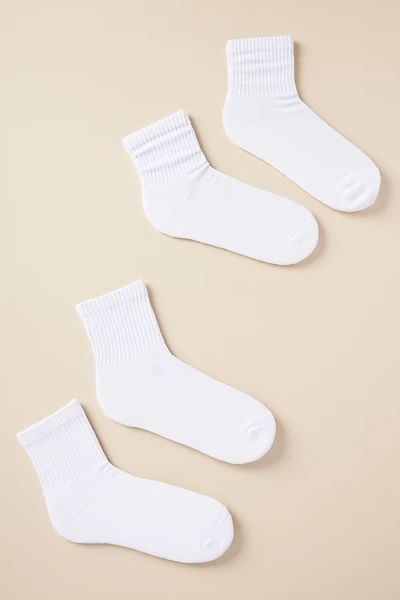 Hansel From Basel Athletic Socks, Set Of 2 In White