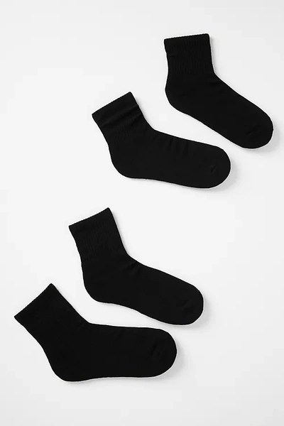 Hansel From Basel Athletic Socks, Set Of 2 In Black