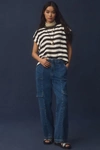 Hudson Drawstring Cargo High-rise Parachute Jeans In Blue