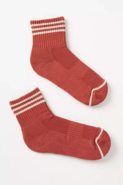 Le Bon Shoppe Girlfriend Socks: Terracotta In Brown