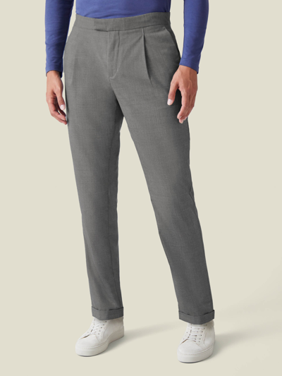 Luca Faloni Light Grey Lightweight Wool Trousers