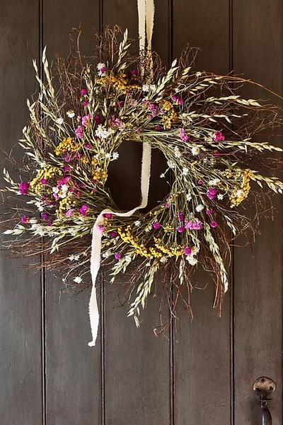 Terrain Preserved Spring Garden Wreath In Multi