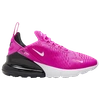 Nike Big Girls' Air Max 270 Casual Sneakers From Finish Line In Laser Fuchsia/black/summit White
