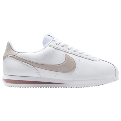 Nike Women's Cortez Leather Shoes In White