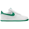 Nike Air Force 1 Leather Sneakers In White/green
