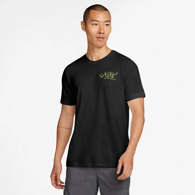 Nike Mens  Dri-fit 3mo Slub Gfx T-shirt In Black/white