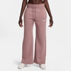Nike Women's  Sportswear Phoenix Fleece High-waisted Wide-leg Sweatpants In Pink/white