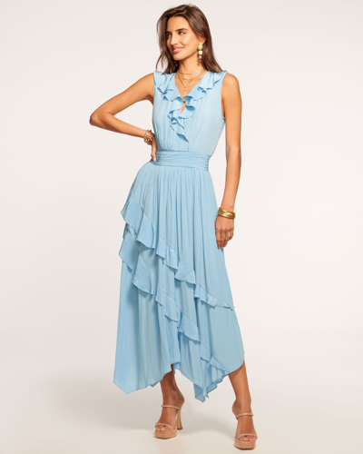 RAMY BROOK HADLEE RUFFLED MIDI DRESS