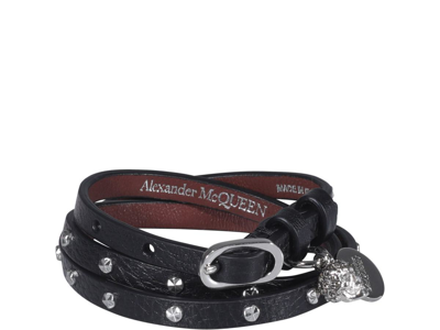 Alexander Mcqueen Logo Bracelet In Black