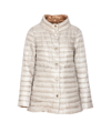 Herno Reversible Button-up Padded Down Jacket In Grigio