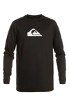 Quiksilver Streak Long Sleeve Recycled Polyester Blend T-shirt In Black