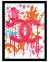 Fairchild Paris Splattered Chanel Logo Framed Print Wall Art In Black
