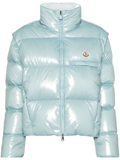 Moncler Andro Hooded Quilted Jacket In Pink