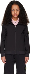 STONE ISLAND JUNIOR KIDS BLACK WATERPROOF JACKET