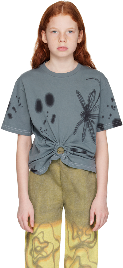 Collina Strada Ssense Exclusive Kids Gray Flower Burst T-shirt