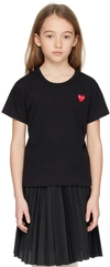 COMME DES GARÇONS PLAY KIDS BLACK HEART PATCH T-SHIRT