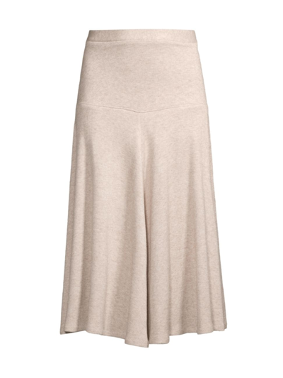 Undra Celeste Women's Knit Drop-waist Midi-skirt In Oat