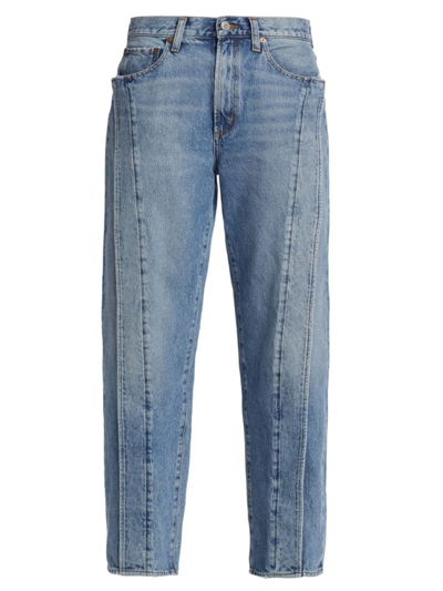 Agolde Women's The Fold High-rise Straight Jeans In Navigate