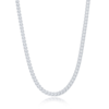 Simona Franco Chain 3mm Sterling Silver Or Gold Plated Over Sterling Silver 22" Necklace In Silver