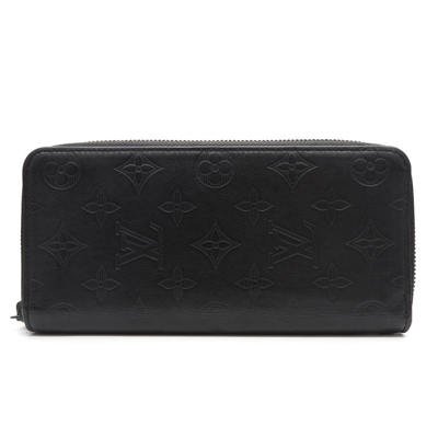 Pre-owned Louis Vuitton Zippy Canvas Wallet () In Black