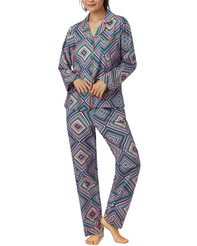 Bedhead Pajamas X Trina Turk Diamond Geo Long Pajama Set In Multi