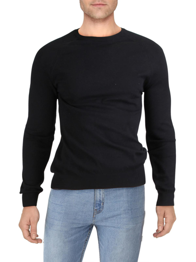 French Connection Cotton Roll Neck Sweater In Navy