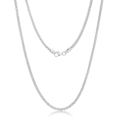 SIMONA DIAMOND CUT FRANCO CHAIN 2.5MM STERLING SILVER 30" NECKLACE