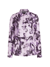 Versace Jeans Couture Filigree-print Shirt In Purple