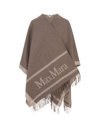 Max Mara Sand Hilde Cape In Brown