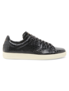 TOM FORD MEN'S WARWICK CROC-EMBOSSED LEATHER LOW-TOP trainers