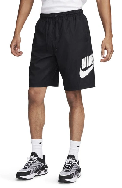 Nike Men's Club Woven Shorts In Black/white