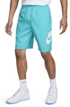 Nike Mens  Sportswear Club Woven Lnd Flow Shorts In Green