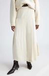 Totême Toteme Women Pleated Wrap Maxi Skirt In Snow