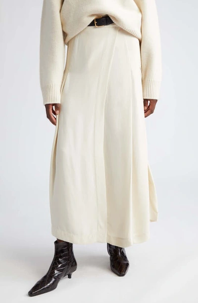 Totême Toteme Women Pleated Wrap Maxi Skirt In Snow