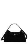 TOTÊME TOTEME T-LOCK CURVED LEATHER TOP HANDLE BAG