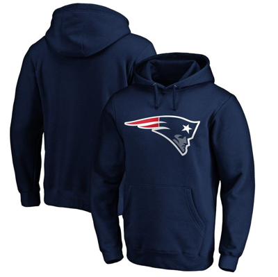 Fanatics Branded Navy New England Patriots Primary Logo Fitted Pullover Hoodie