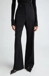 Jacquemus Le Pantalon Sauge Wool High Waist Flare Leg Pants In Black
