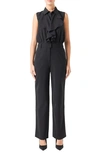 Endless Rose Ruffle Sleeveless Jumpsuit In Black