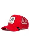 Goorin Bros Red Cock Trucker Cap In Red