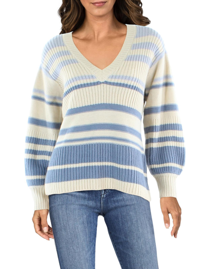 Jessica Simpson Womens Knit Long Sleeve V-neck Sweater In Multi