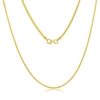 Simona Franco Chain 1.5mm Sterling Silver Or Gold Plated Over Sterling Silver 22" Necklace In Gold