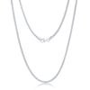 SIMONA DIAMOND CUT FRANCO CHAIN 2.5MM STERLING SILVER OR GOLD PLATED OVER STERLING SILVER 18" NECKLACE