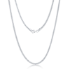 Simona Diamond Cut Franco Chain 2.5mm Sterling Silver 16" Necklace In Silver